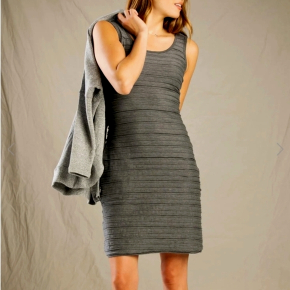 Toad & Co Tank Dress, Samba Flow organic cotton bandage sheath midi XS, pockets